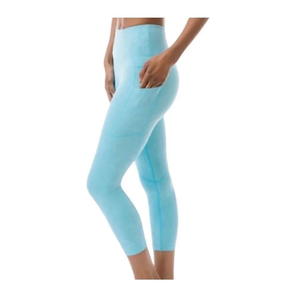Zyia Active Women’s Small Blue Seamless High Waisted Active Leggings Stretch